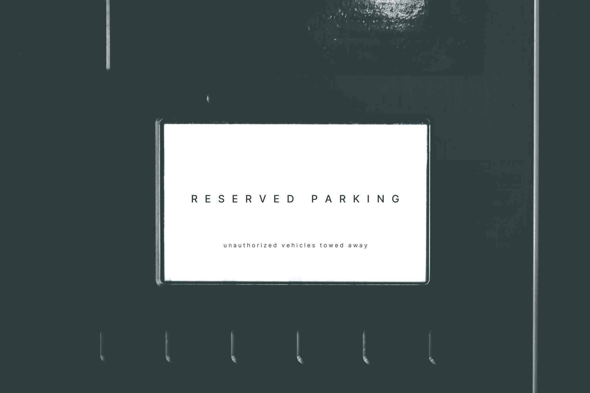 Parking Sign Mockup