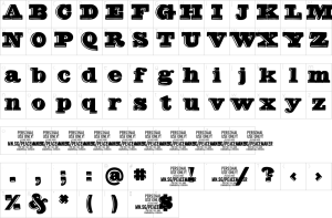 Mapa de caracteres da fonte Peacemaker Font | 1001 Free Fonts