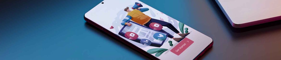 Perspective Android Mobile Phone Mockup