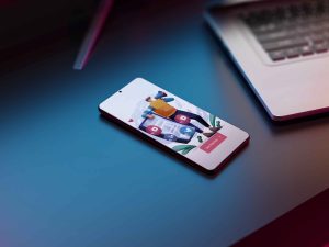 Perspective Android Mobile Phone Mockup