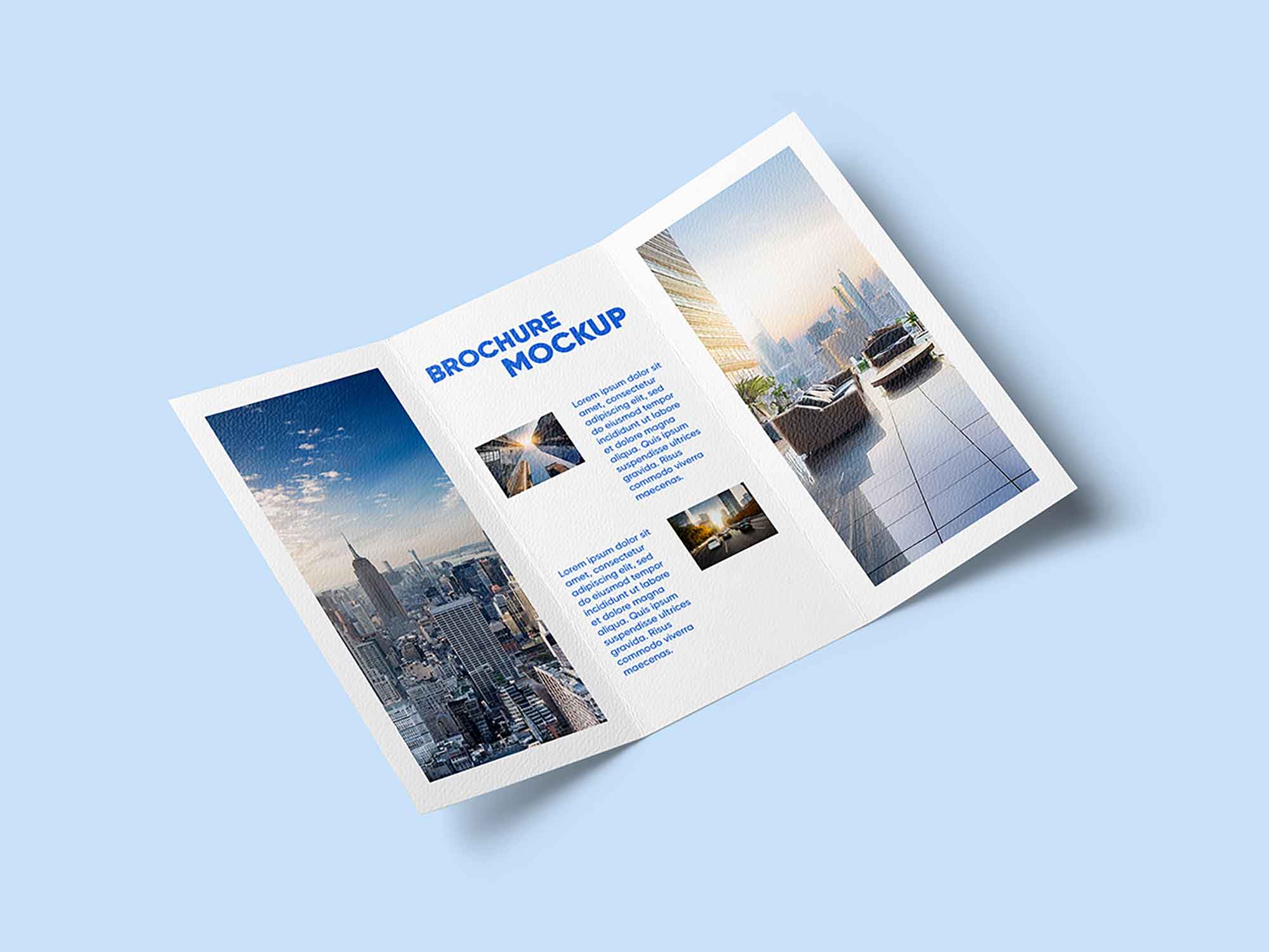 Perspective Trifold Brochure Mockup