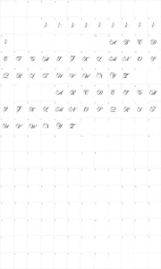 Mapa de caracteres da fonte PF Snowman Citadel