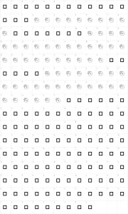 Mapa de caracteres da fonte PF Xmas Flower 1