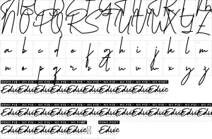 Mapa de caracteres da fonte Philosophe Signature Font | 1001 Free Fonts