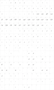 Mapa de caracteres da fonte Photograph Script
