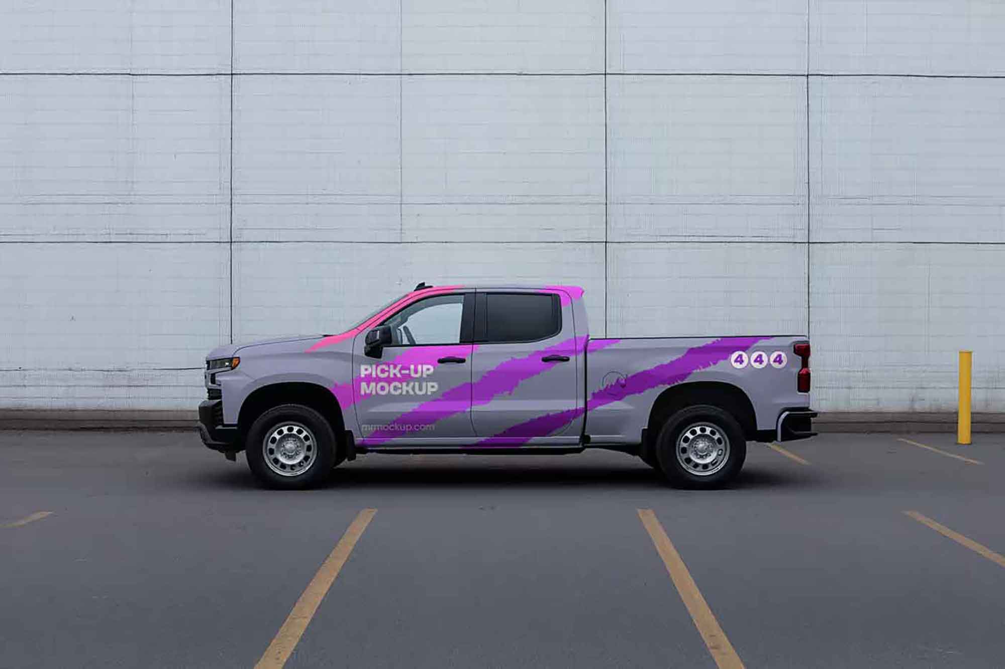 Pickup in Parking Mockup