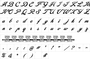 Mapa de caracteres da fonte Picturama Founder Font | 1001 Free Fonts