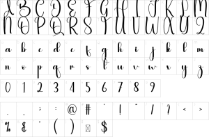 Mapa de caracteres da fonte Pinetree Font | 1001 Free Fonts