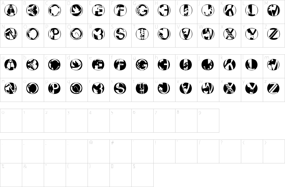 Mapa de caracteres da fonte Pix Caps Font | 1001 Free Fonts