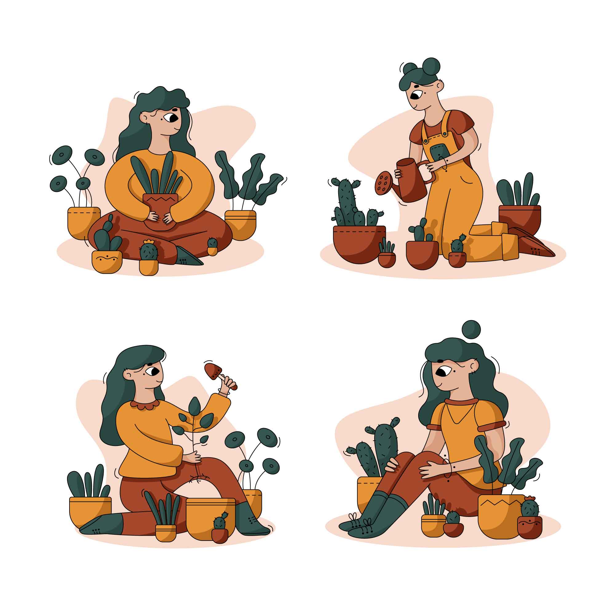 Plant Care Illustrations