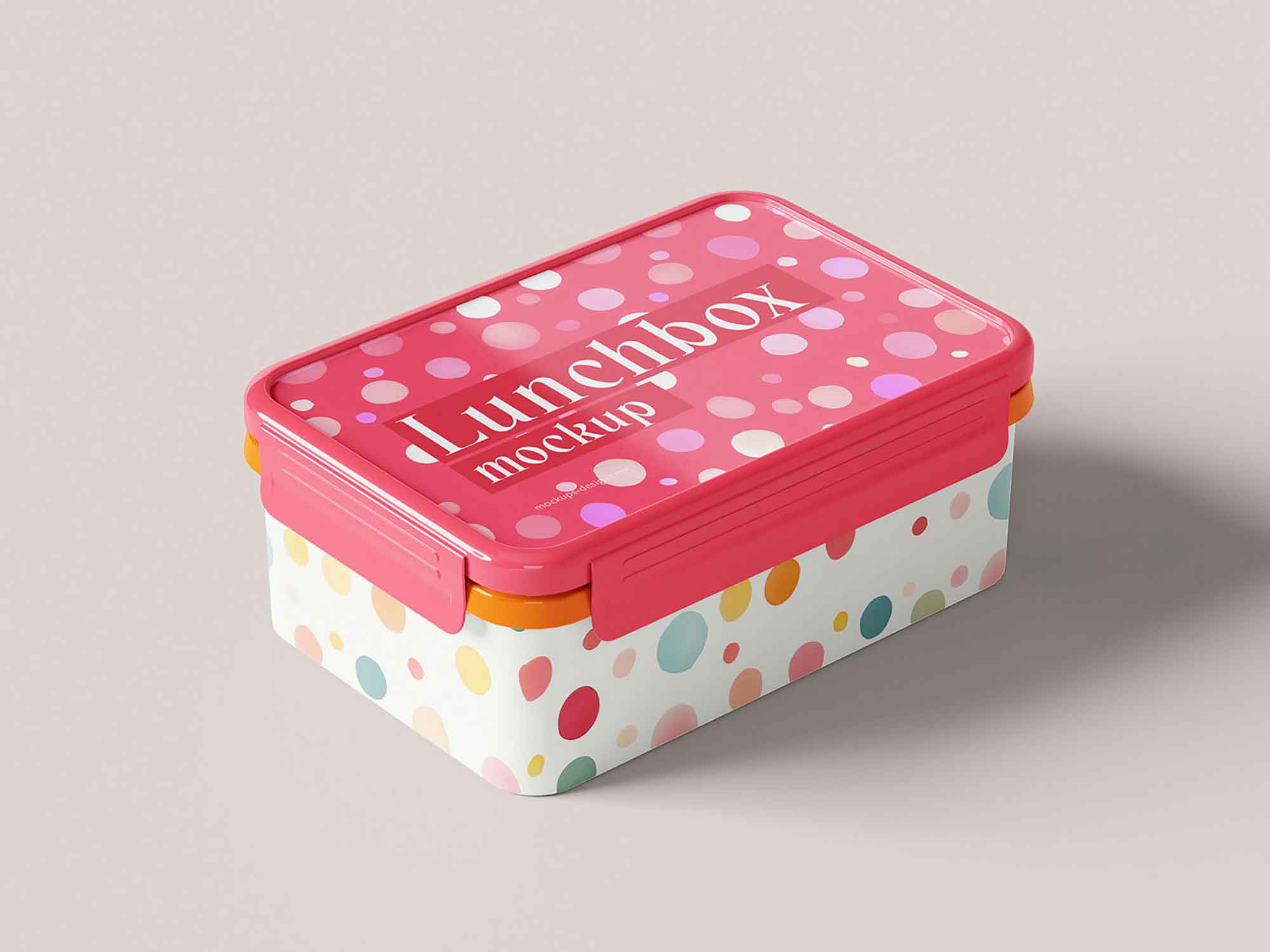 Plastic Lunch Box Mockup