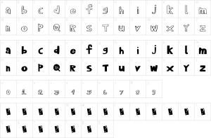Mapa de caracteres da fonte Playhouse Font | 1001 Free Fonts