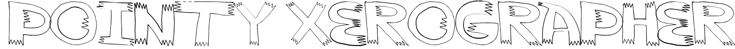 Pointy Xerographer Font | 1001 Free Fonts