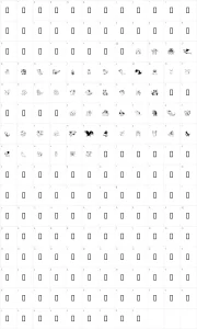 Mapa de caracteres da fonte Pokemon Kiddy Ding