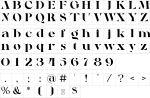 Mapa de caracteres da fonte Policing Market Font | 1001 Free Fonts