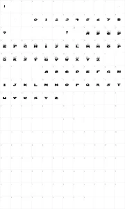 Mapa de caracteres da fonte Popping Popcorn