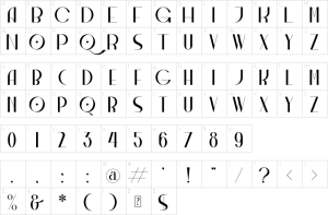Mapa de caracteres da fonte Porto Qastelo Font | 1001 Free Fonts