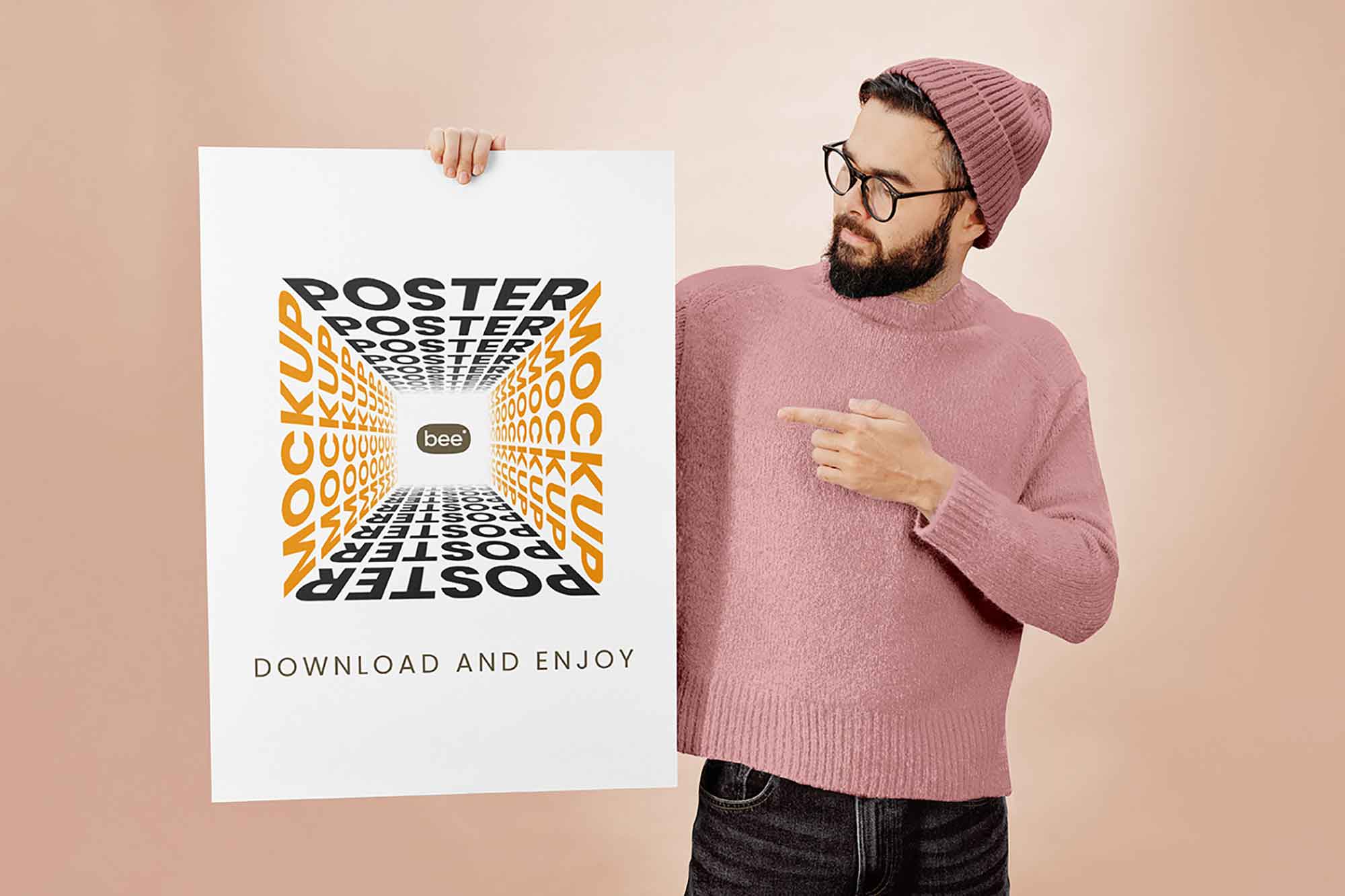 Poster in Hand Mockup