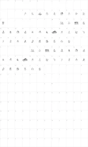 Mapa de caracteres da fonte Princes