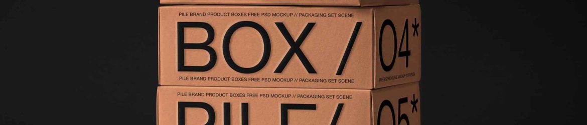 Product Box Pile Mockup