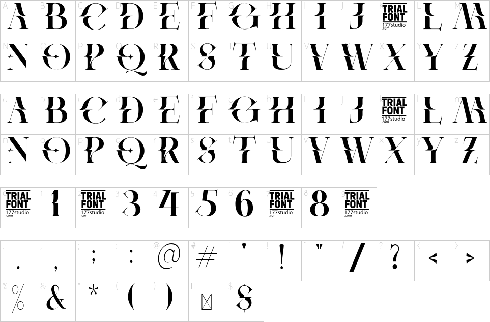 Mapa de caracteres da fonte Protest Font | 1001 Free Fonts