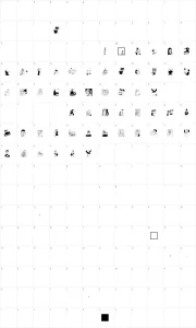 Mapa de caracteres da fonte Pumpkins 2006