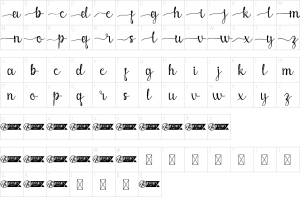 Mapa de caracteres da fonte Putra Putri Font | 1001 Free Fonts