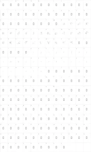 Mapa de caracteres da fonte PW Signature