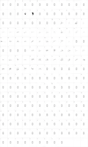Mapa de caracteres da fonte PWSignatures