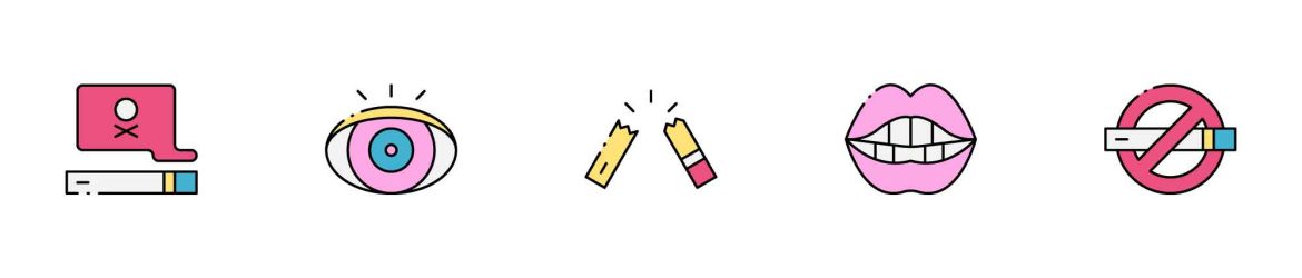 Quit Smoking Icons Quit Smoking Icons