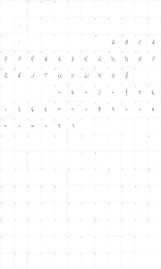 Mapa de caracteres da fonte Ralph Walker