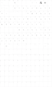 Mapa de caracteres da fonte Real Breakerz