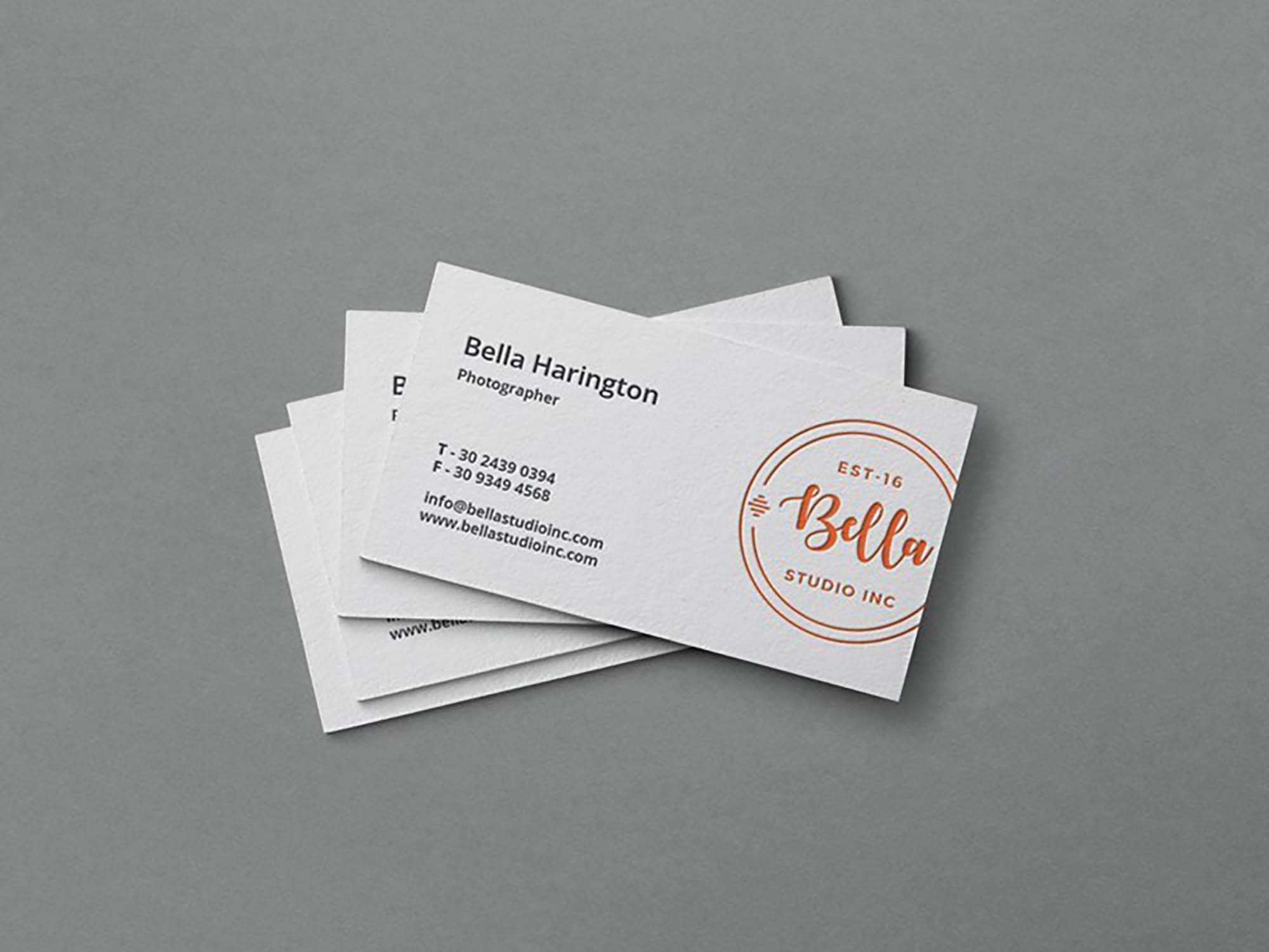 Realistic Business Card Mockup (PSD)