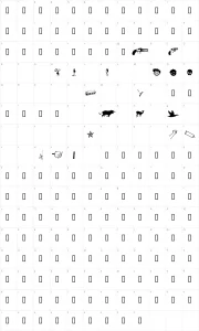 Mapa de caracteres da fonte REconstructDing