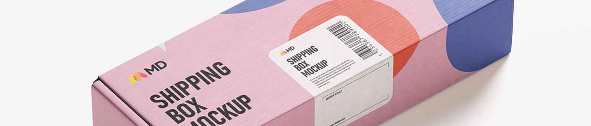 Rectangular Shipping Box Mockup