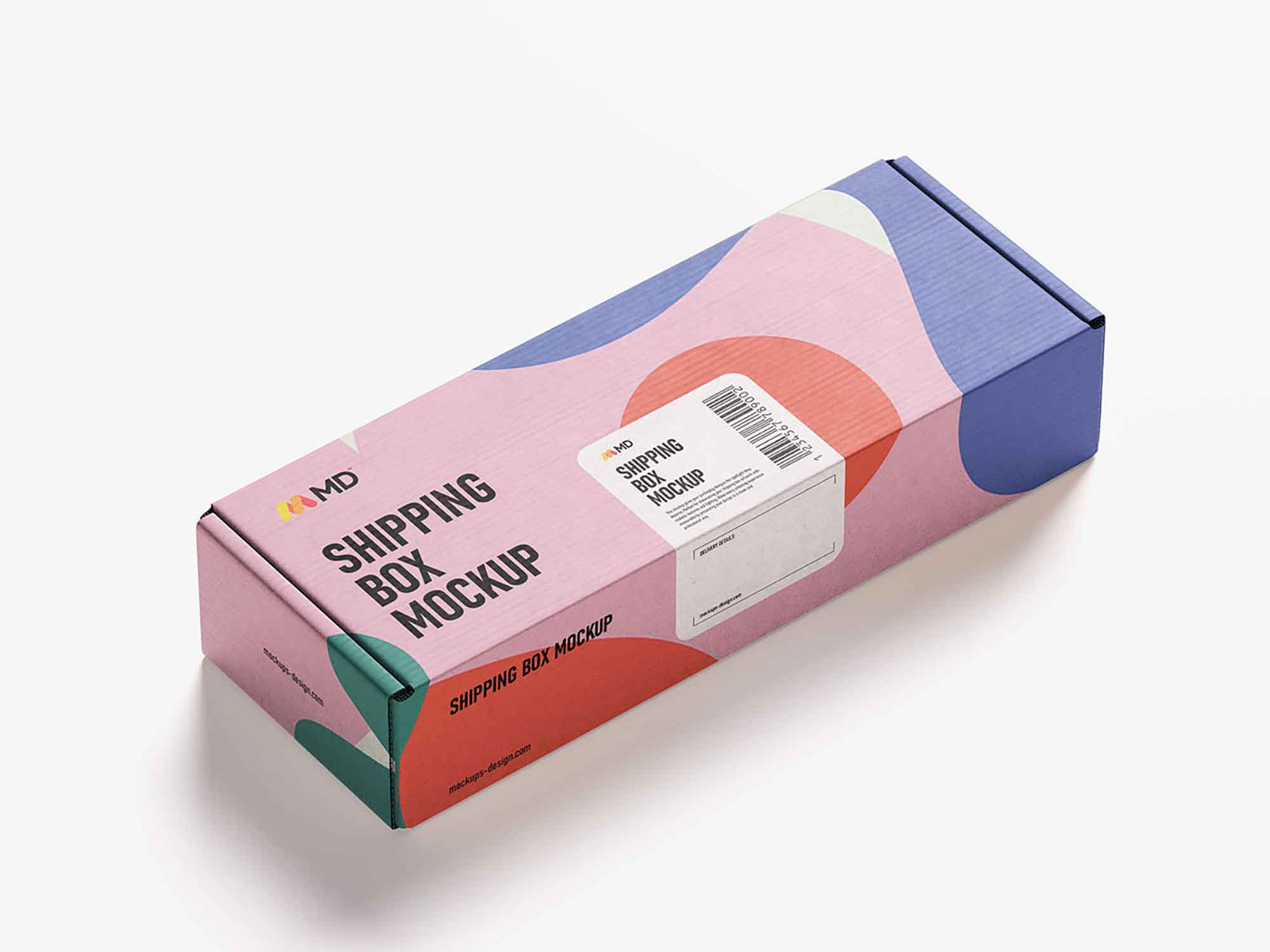 Rectangular Shipping Box Mockup