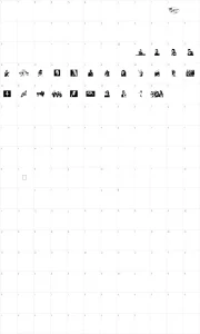 Mapa de caracteres da fonte Red Dwarf Characters