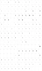 Mapa de caracteres da fonte Revolver Blackletter