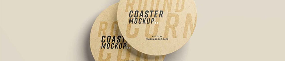 Round Coaster Mockup