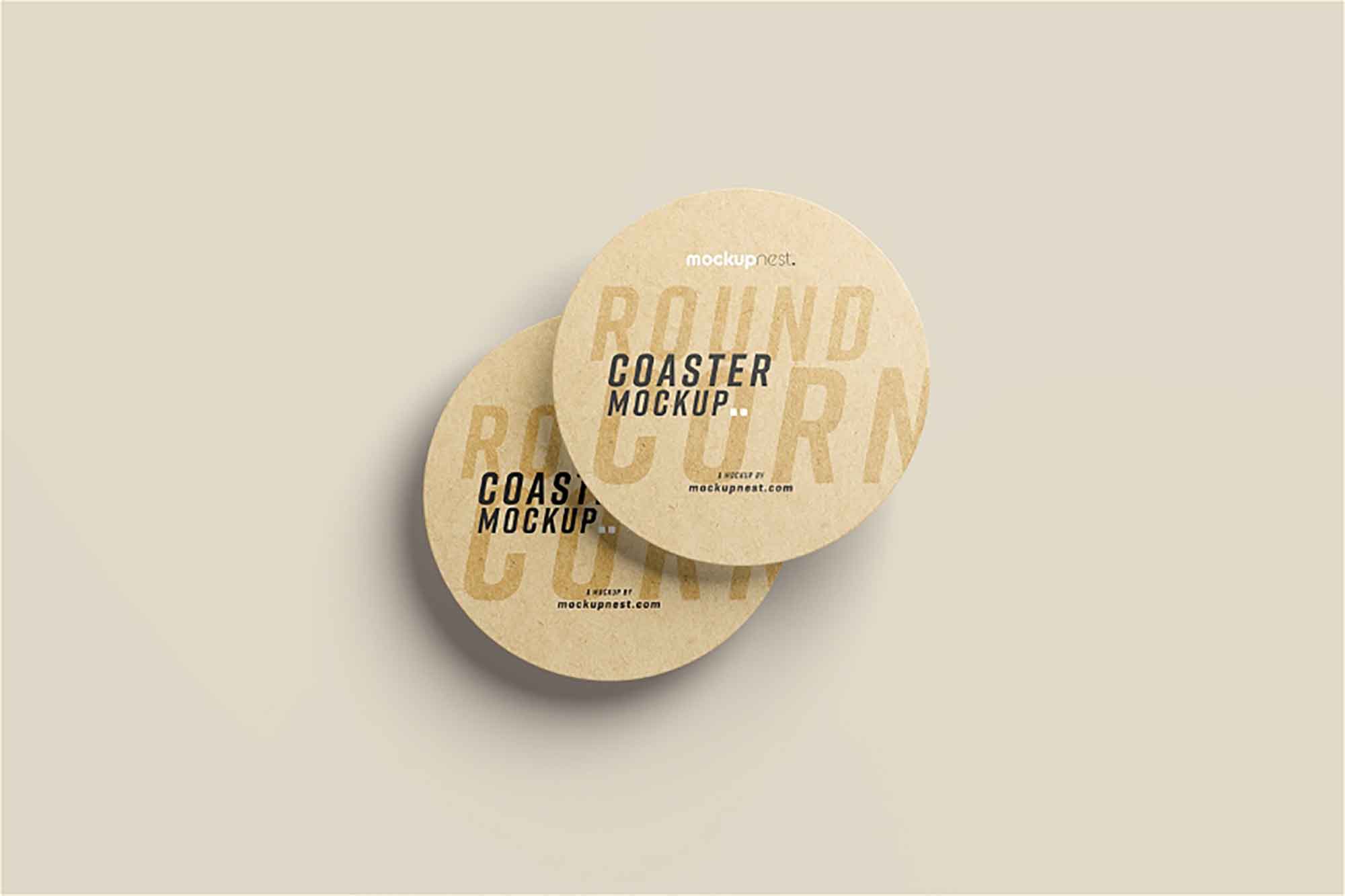 Round Coaster Mockup