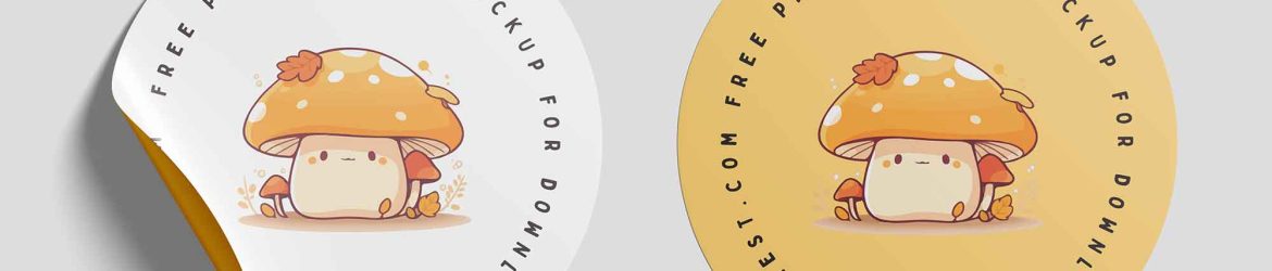 Round Sticker Mockup