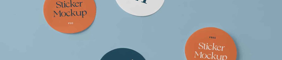 Round Stickers Mockup