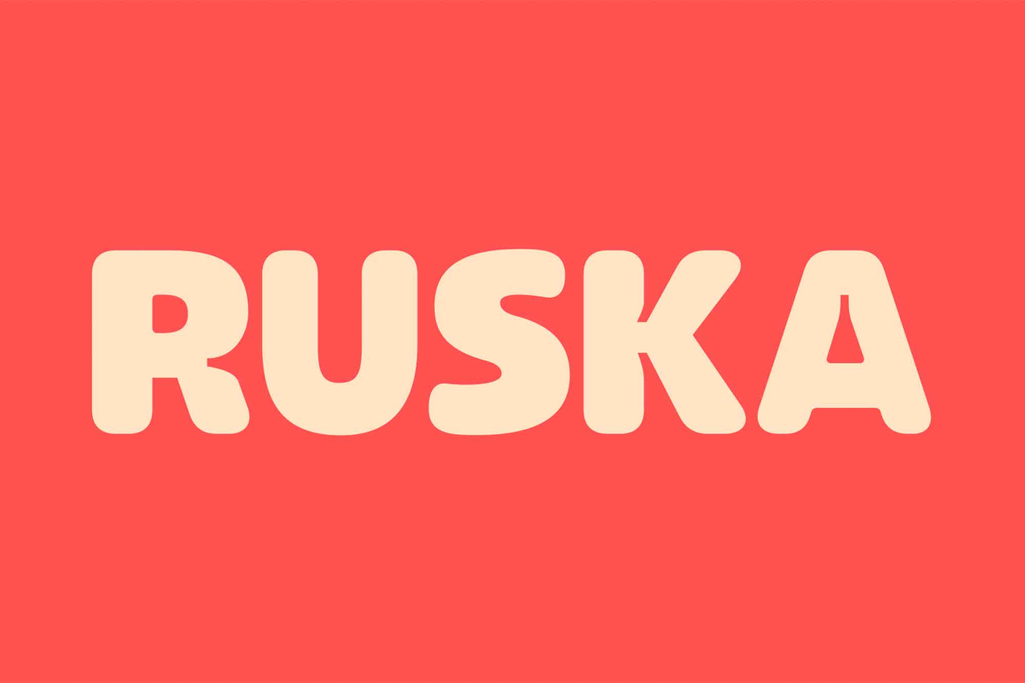 Ruska Display Font