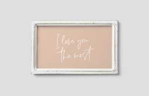 Rustic White Frame Mockup (PSD)