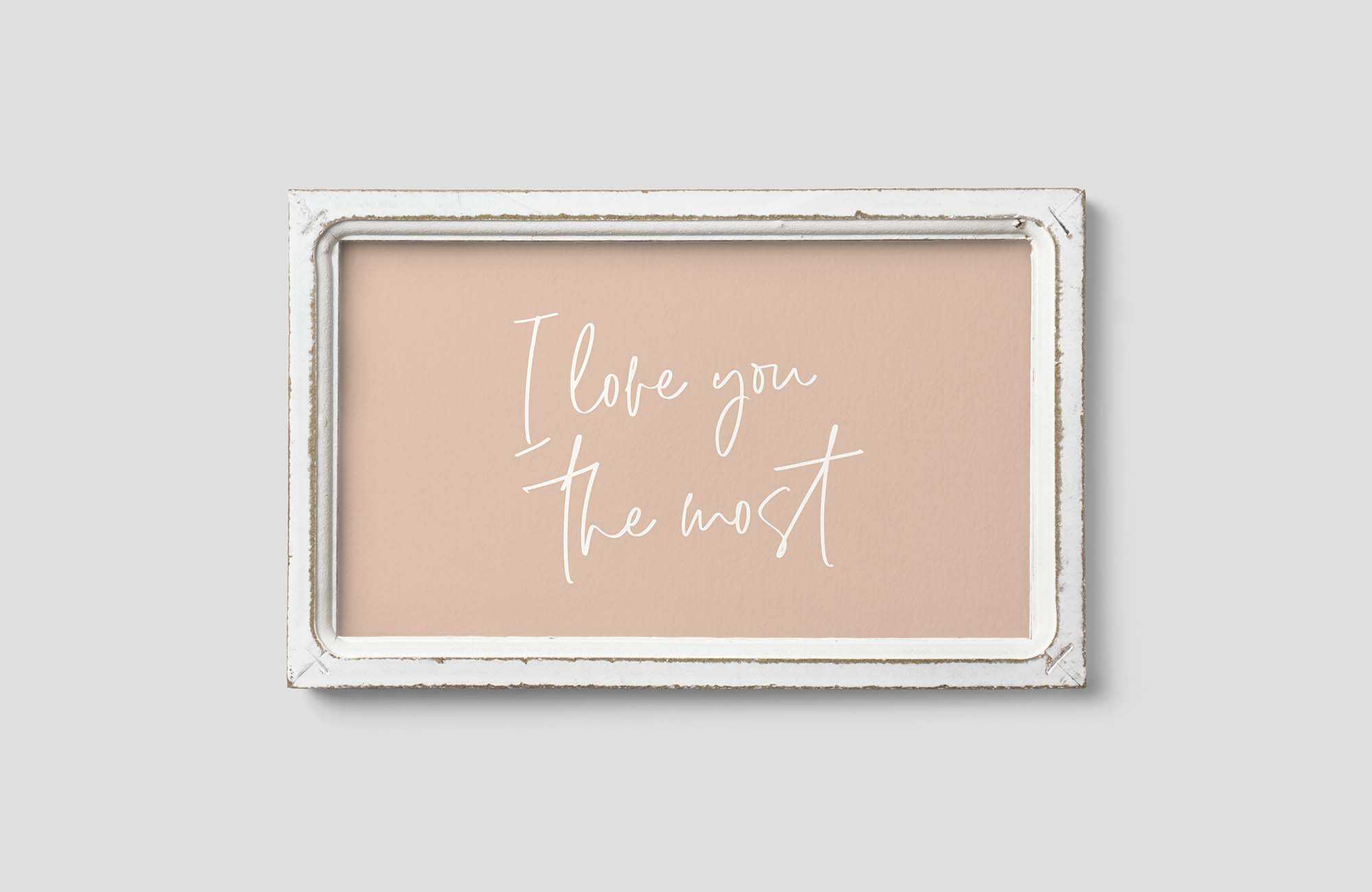 Rustic White Frame Mockup (PSD)