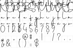 Mapa de caracteres da fonte Santa Picture Font | 1001 Free Fonts