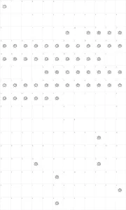 Mapa de caracteres da fonte Sassys Sonne