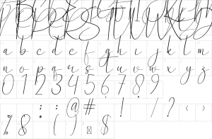 Mapa de caracteres da fonte Saturday Font | 1001 Free Fonts
