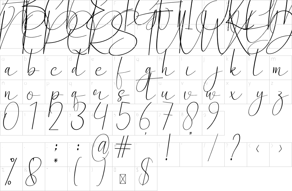 Mapa de caracteres da fonte Saturday Font | 1001 Free Fonts