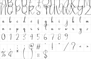 Mapa de caracteres da fonte Saturday Font | 1001 Free Fonts